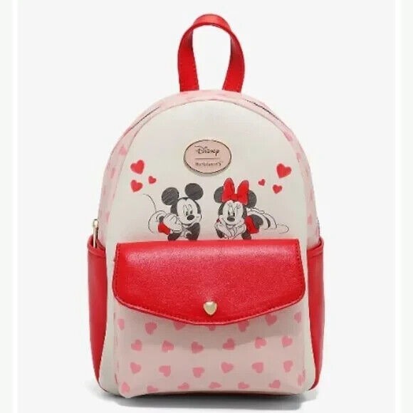Her Universe Disney‎ Mickey Mouse & Minnie Mouse Hearts Mini Backpack - Picture 1 of 4